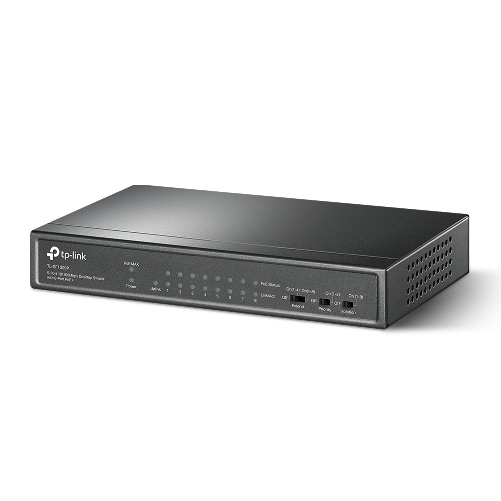 TP-LINK TP-Link TL-SF1009P switch di rete Non gestito Fast Ethernet (10/100) Supporto Power over Ethernet (PoE) Nero - RETI | TecnoCARE.net Sabaudia, Latina, Terracina, San Felice Circeo e Pontinia