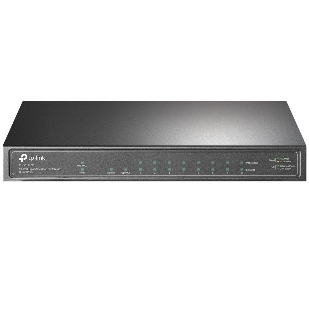 TP-LINK TP-Link TL-SG1210P switch di rete Non gestito Gigabit Ethernet (10/100/1000) Supporto Power over Ethernet (PoE) Grigio - RETI | TecnoCARE.net Sabaudia, Latina, Terracina, San Felice Circeo e Pontinia