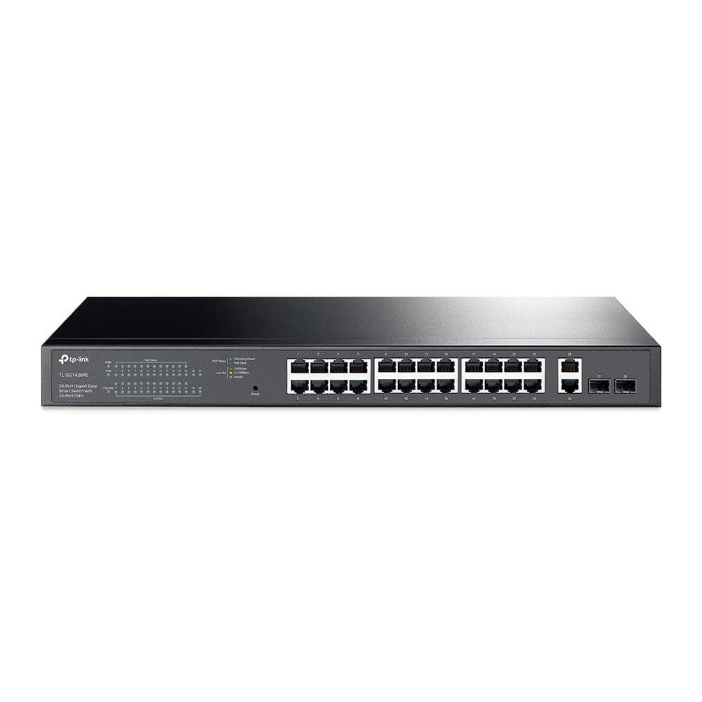 TP-LINK TP-Link TL-SG1428PE switch di rete Gestito L2 Gigabit Ethernet (10/100/1000) Supporto Power over Ethernet (PoE) 1U Nero - RETI | TecnoCARE.net Sabaudia, Latina, Terracina, San Felice Circeo e Pontinia