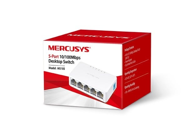 TP-LINK Mercusys MS105 switch di rete Non gestito Fast Ethernet (10/100) Bianco - RETI | TecnoCARE.net Sabaudia, Latina, Terracina, San Felice Circeo e Pontinia