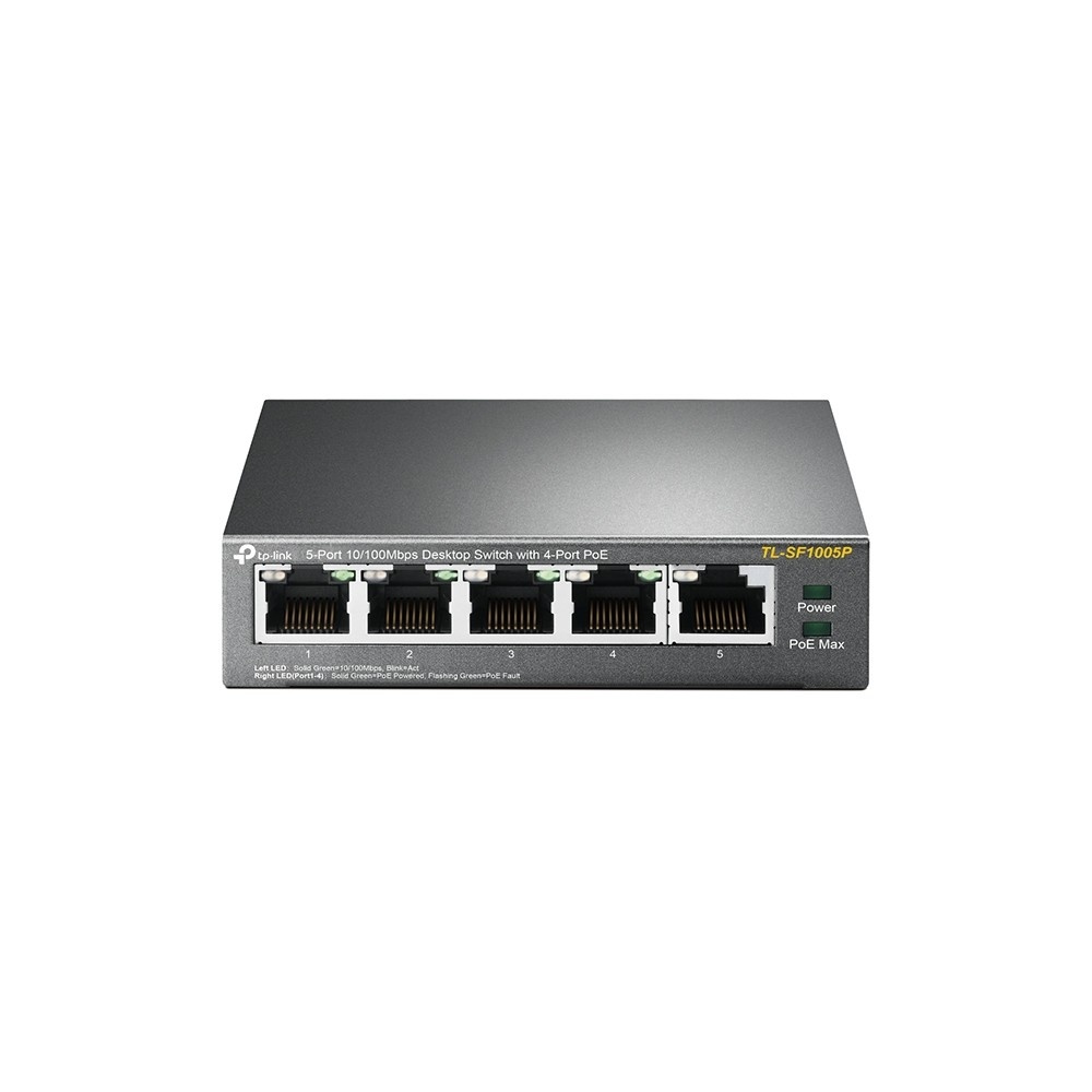 TP-LINK TP-Link TL-SF1005P switch di rete Non gestito Fast Ethernet (10/100) Supporto Power over Ethernet (PoE) Nero - RETI | TecnoCARE.net Sabaudia, Latina, Terracina, San Felice Circeo e Pontinia