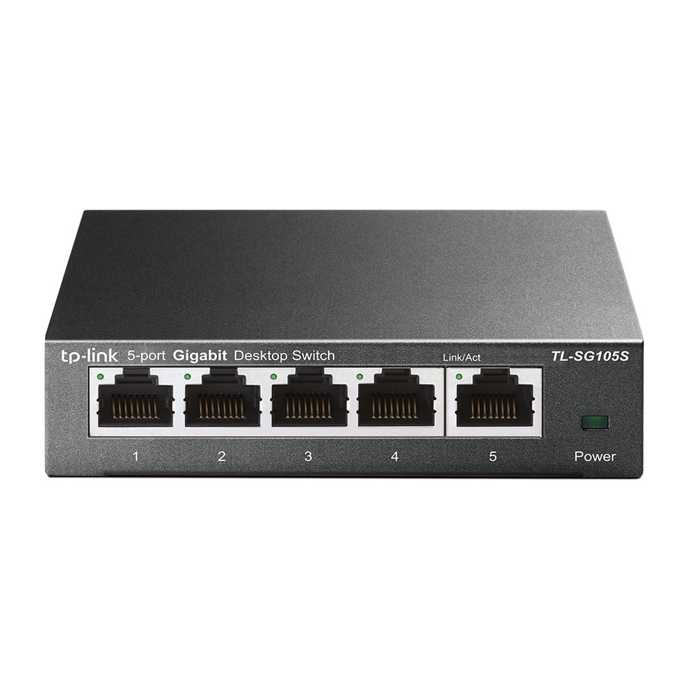 TP-LINK TP-Link TL-SG105S Non gestito Gigabit Ethernet (10/100/1000) Nero - RETI | TecnoCARE.net Sabaudia, Latina, Terracina, San Felice Circeo e Pontinia
