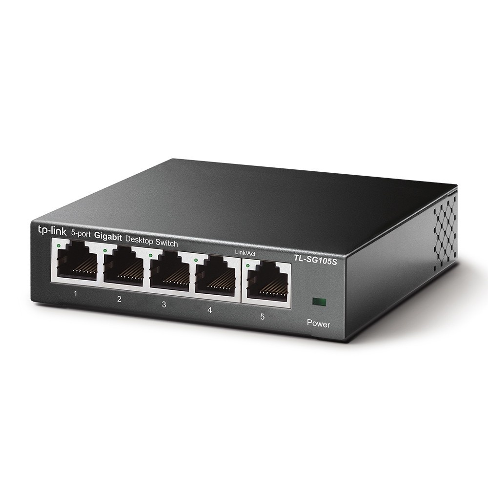 TP-LINK TP-Link TL-SG105S Non gestito Gigabit Ethernet (10/100/1000) Nero - RETI | TecnoCARE.net Sabaudia, Latina, Terracina, San Felice Circeo e Pontinia