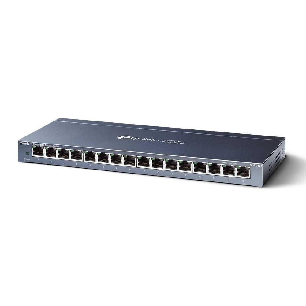 TP-LINK TP-Link TL-SG116 switch di rete Non gestito Gigabit Ethernet (10/100/1000) Nero - RETI | TecnoCARE.net Sabaudia, Latina, Terracina, San Felice Circeo e Pontinia
