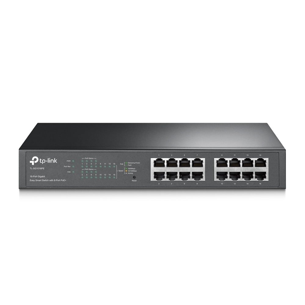 TP-LINK TP-Link TL-SG1016PE switch di rete Gestito L2 Gigabit Ethernet (10/100/1000) Supporto Power over Ethernet (PoE) Nero - RETI | TecnoCARE.net Sabaudia, Latina, Terracina, San Felice Circeo e Pontinia
