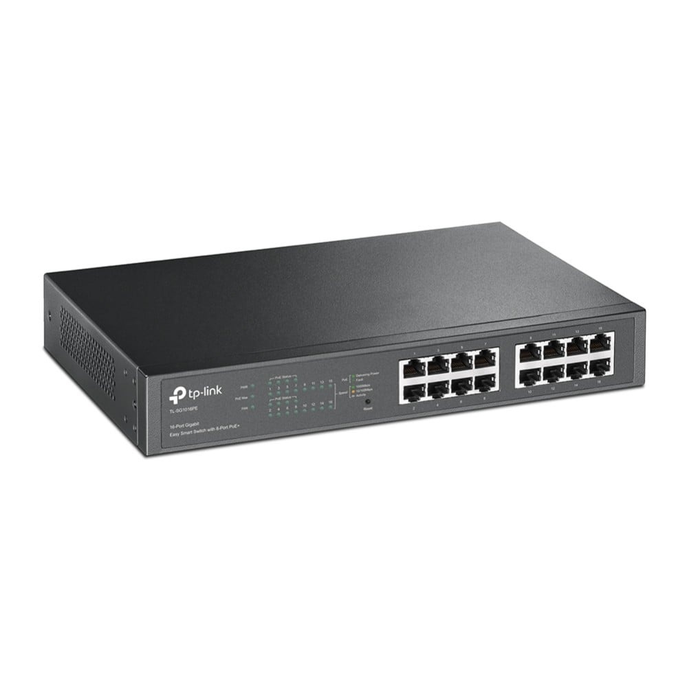 TP-LINK TP-Link TL-SG1016PE switch di rete Gestito L2 Gigabit Ethernet (10/100/1000) Supporto Power over Ethernet (PoE) Nero - RETI | TecnoCARE.net Sabaudia, Latina, Terracina, San Felice Circeo e Pontinia