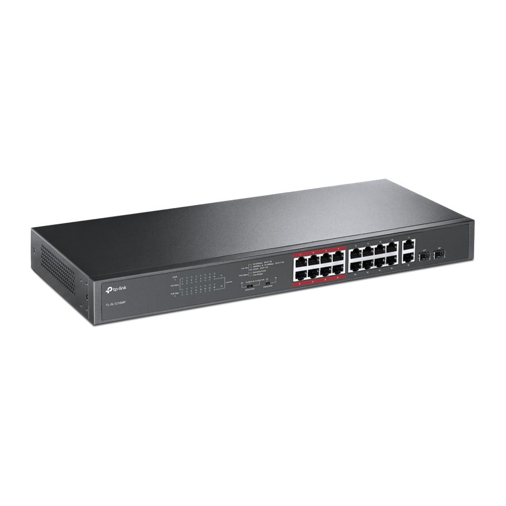 TP-LINK TP-Link TL-SL1218MP switch di rete Non gestito Fast Ethernet (10/100) Supporto Power over Ethernet (PoE) Nero - RETI | TecnoCARE.net Sabaudia, Latina, Terracina, San Felice Circeo e Pontinia