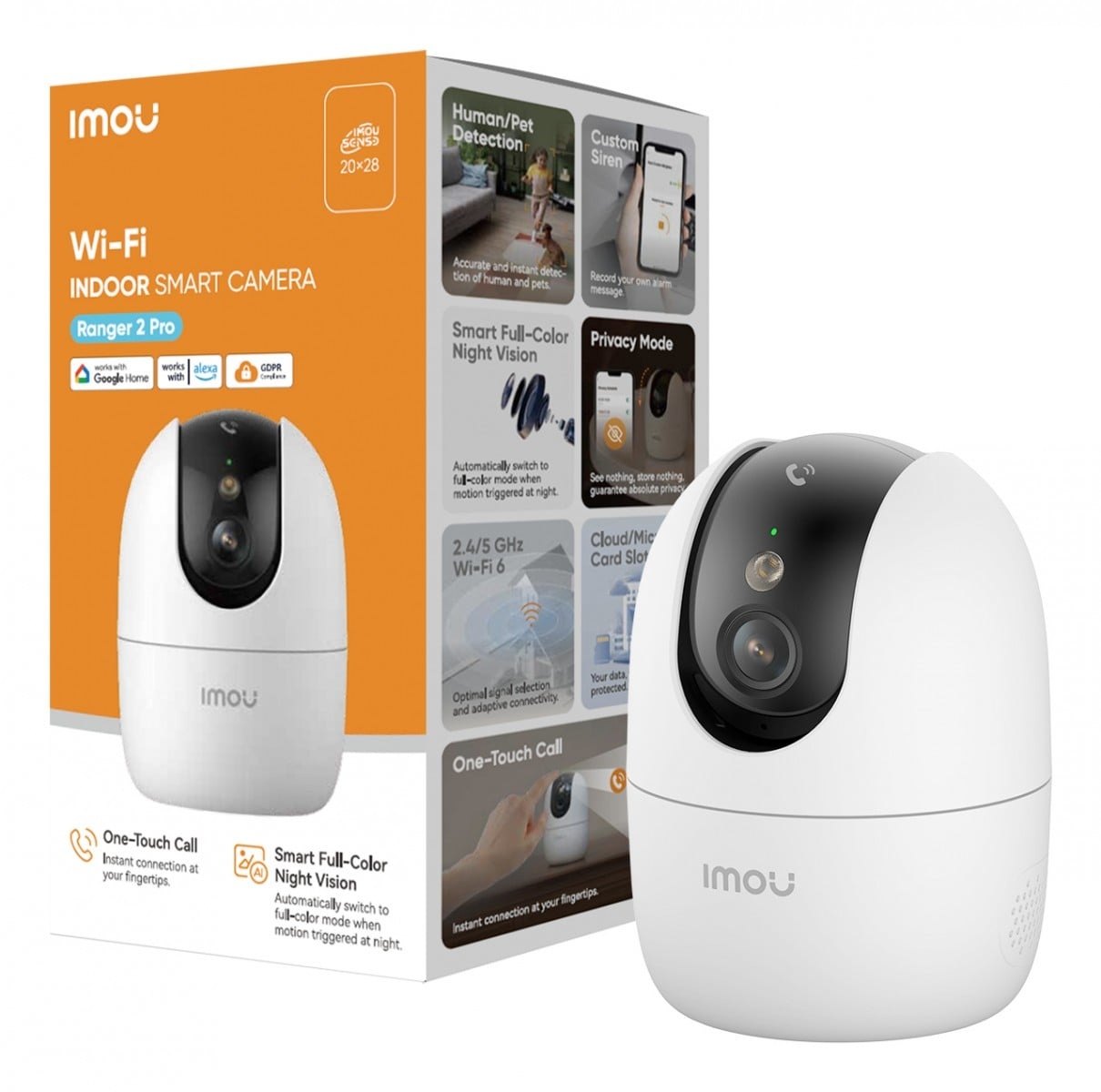IMOU Imou IPC-S2EP-8X0S Ranger 2 Pro 4K Telecamera IP interna 8 MP - SISTEMI DI SORVEGLIANZA | TecnoCARE.net Sabaudia, Latina, Terracina, San Felice Circeo e Pontinia