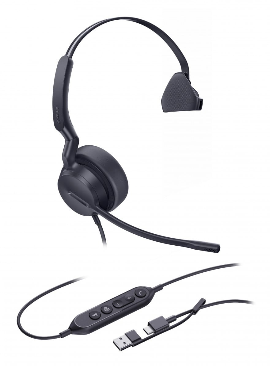 YEALINK Yealink UH42 Mono Teams USB-C/A Auricolare Cablato A Padiglione Musica e Chiamate USB Type-C / USB Type-A Nero - AUDIO E CUFFIE PORTATILI | TecnoCARE.net Sabaudia, Latina, Terracina, San Felice Circeo e Pontinia