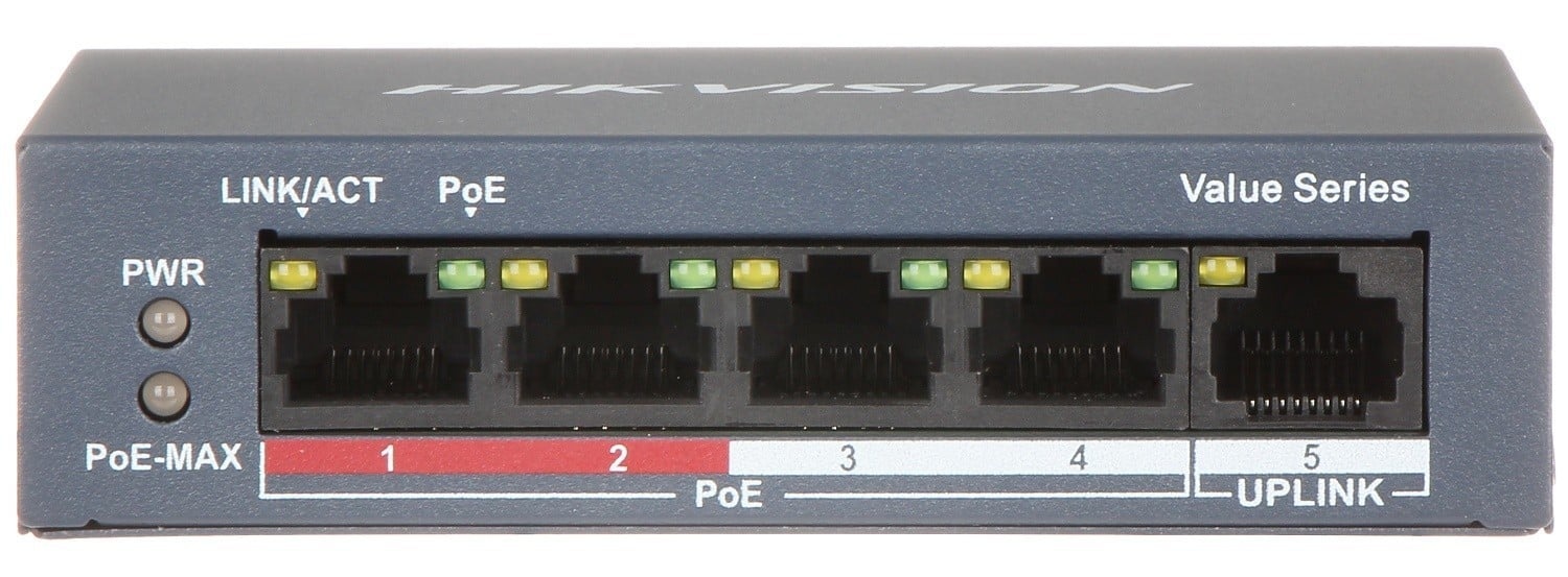 HIKVISION Hikvision DS-3E0105P-E/M(B) 4 Port Fast Ethernet Unmanaged POE Switch - RETI | TecnoCARE.net Sabaudia, Latina, Terracina, San Felice Circeo e Pontinia