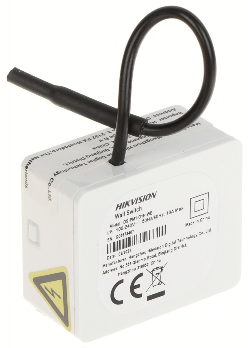 HIKVISION Hikvision DS-PM1-O1H-WE interruttore elettrico wireless 868MHz AES-128 - STABILIZZATORI DI RETE | TecnoCARE.net Sabaudia, Latina, Terracina, San Felice Circeo e Pontinia