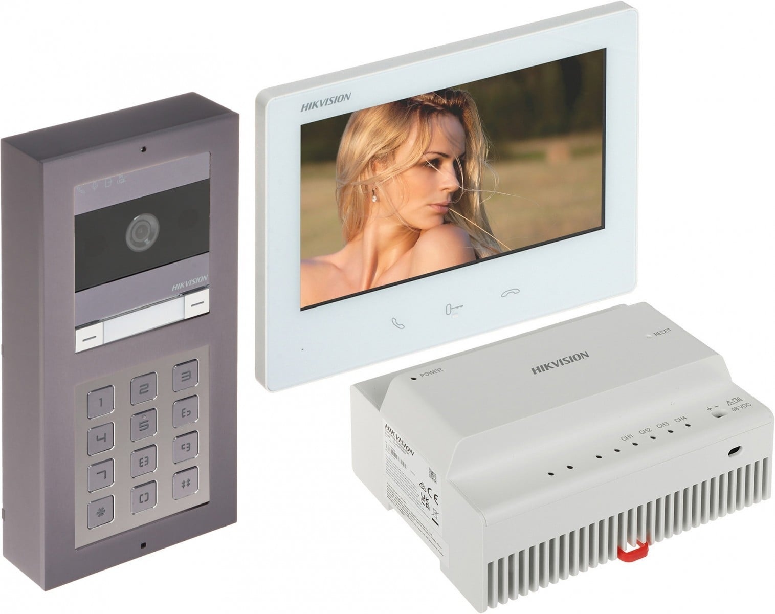 HIKVISION Hikvision DS-KIS704EY-ACW2/Kit HD 2 fili in alluminio - ACCESSO E CONTROLLO | TecnoCARE.net Sabaudia, Latina, Terracina, San Felice Circeo e Pontinia