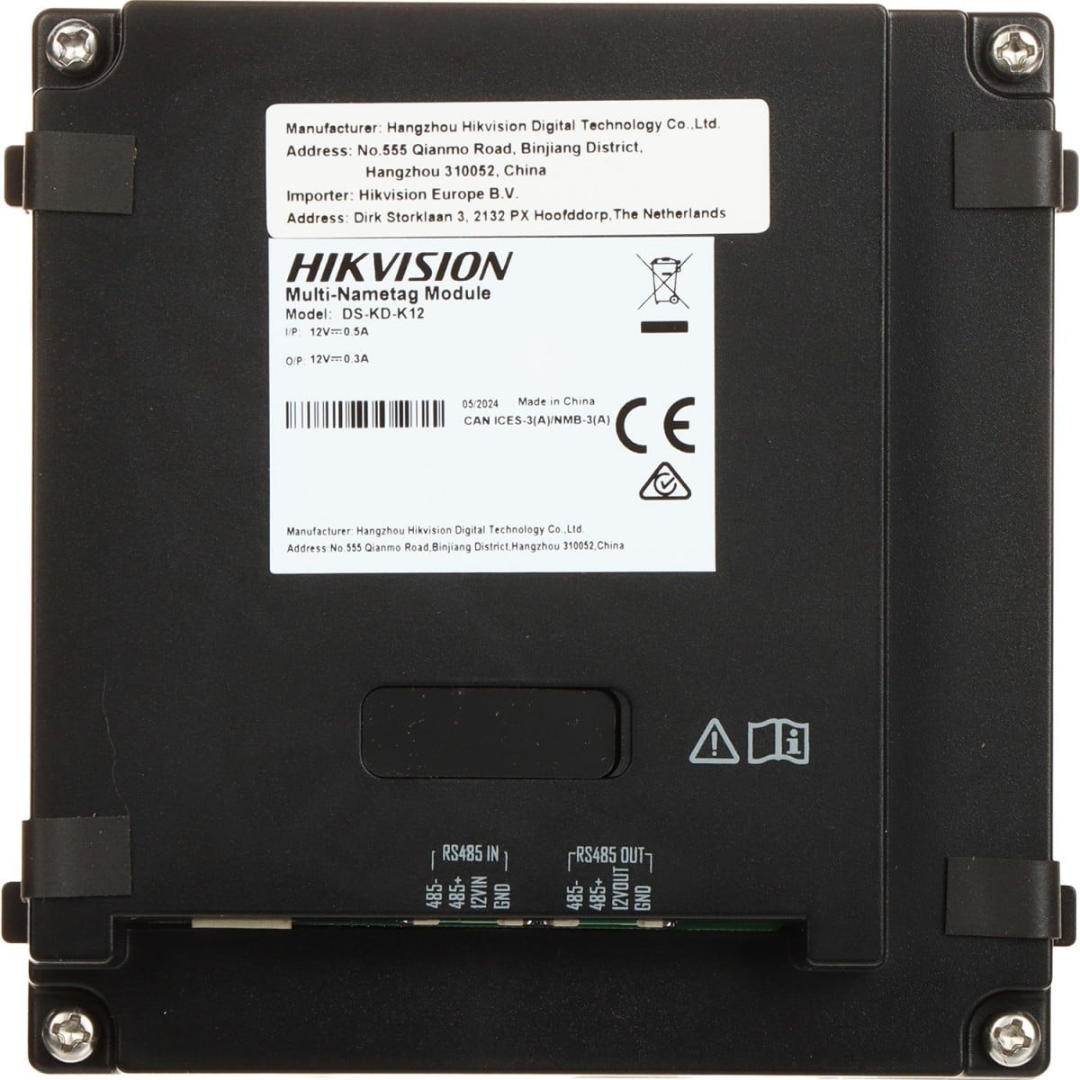 HIKVISION Hikvision DS-KD-K12 - ACCESSO E CONTROLLO | TecnoCARE.net Sabaudia, Latina, Terracina, San Felice Circeo e Pontinia