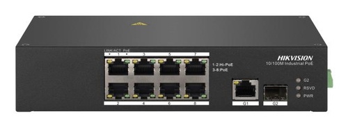 HIKVISION HIKVISION SWITCH INDUSTRIALE 10/100 HI-POE DIN + UPLINK GIGABIT SFP UNMANAGED - SWITCH E HUB | TecnoCARE.net Sabaudia, Latina, Terracina, San Felice Circeo e Pontinia