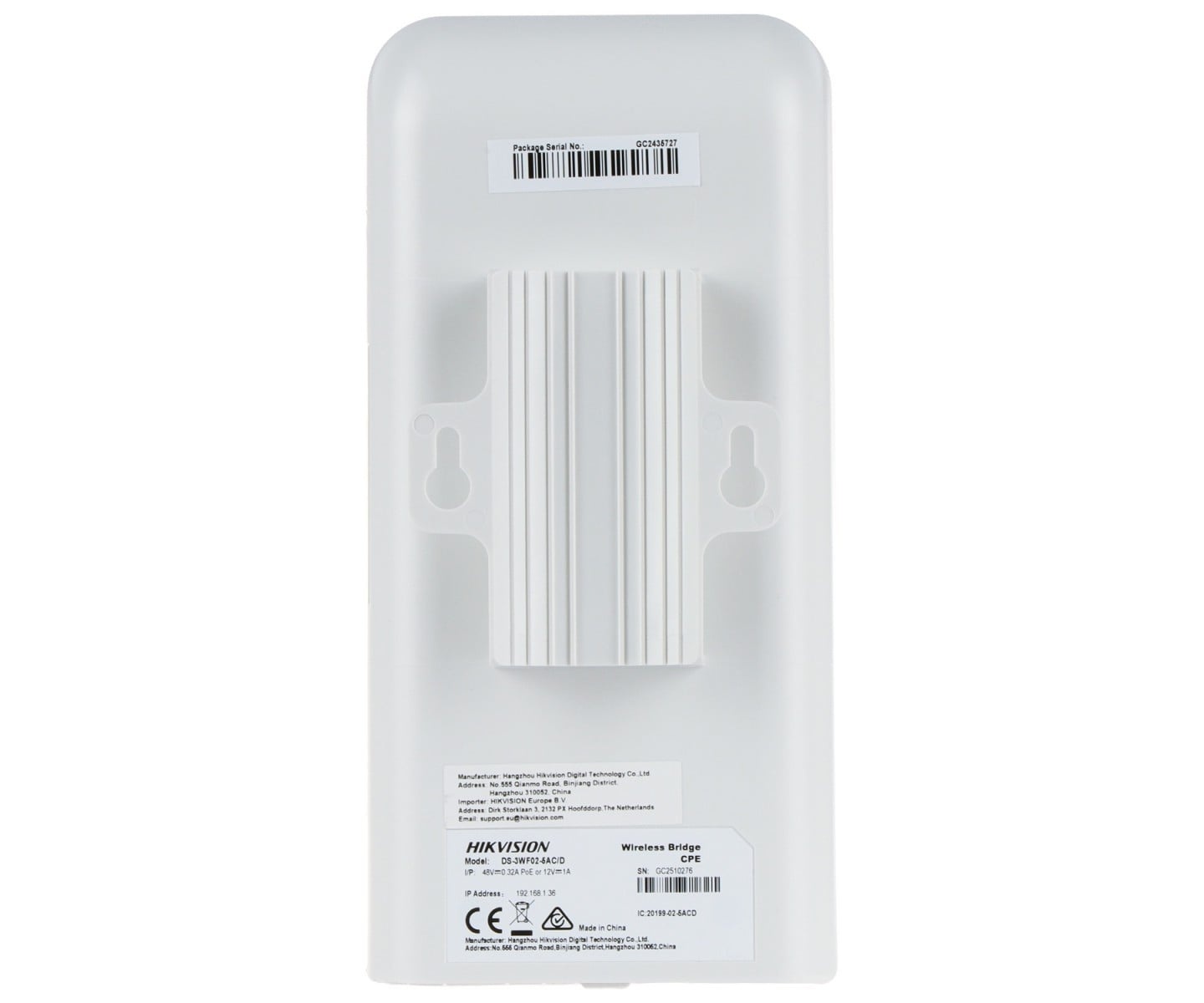 HIKVISION Hikvision DS-3WF02-5AC/D Ponte wireless - RETI | TecnoCARE.net Sabaudia, Latina, Terracina, San Felice Circeo e Pontinia