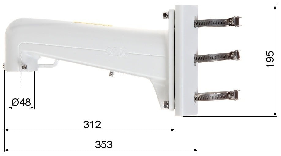 HIKVISION Hikvision DS-1602ZJ-Pole Vertical pole mount - SISTEMI DI SORVEGLIANZA | TecnoCARE.net Sabaudia, Latina, Terracina, San Felice Circeo e Pontinia