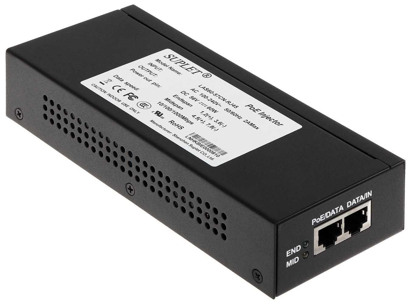 HIKVISION Hikvision POE.LAS60-57CN-RJ45.60W Alimentatore PoE per telecamere - RETI | TecnoCARE.net Sabaudia, Latina, Terracina, San Felice Circeo e Pontinia