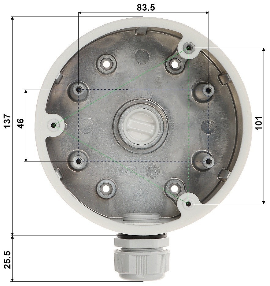 HIKVISION Hikvision DS-1280ZJ-PT6 Junction box - SISTEMI DI SORVEGLIANZA | TecnoCARE.net Sabaudia, Latina, Terracina, San Felice Circeo e Pontinia