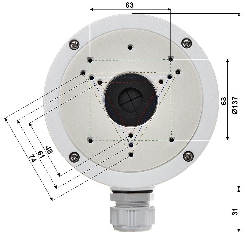 HIKVISION Hikvision DS-1280ZJ-S Junction box - SISTEMI DI SORVEGLIANZA | TecnoCARE.net Sabaudia, Latina, Terracina, San Felice Circeo e Pontinia