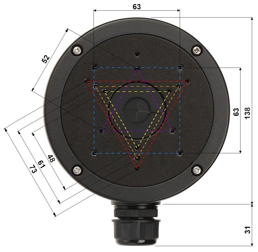 HIKVISION Hikvision DS-1280ZJ-S(Black) Junction box - SISTEMI DI SORVEGLIANZA | TecnoCARE.net Sabaudia, Latina, Terracina, San Felice Circeo e Pontinia