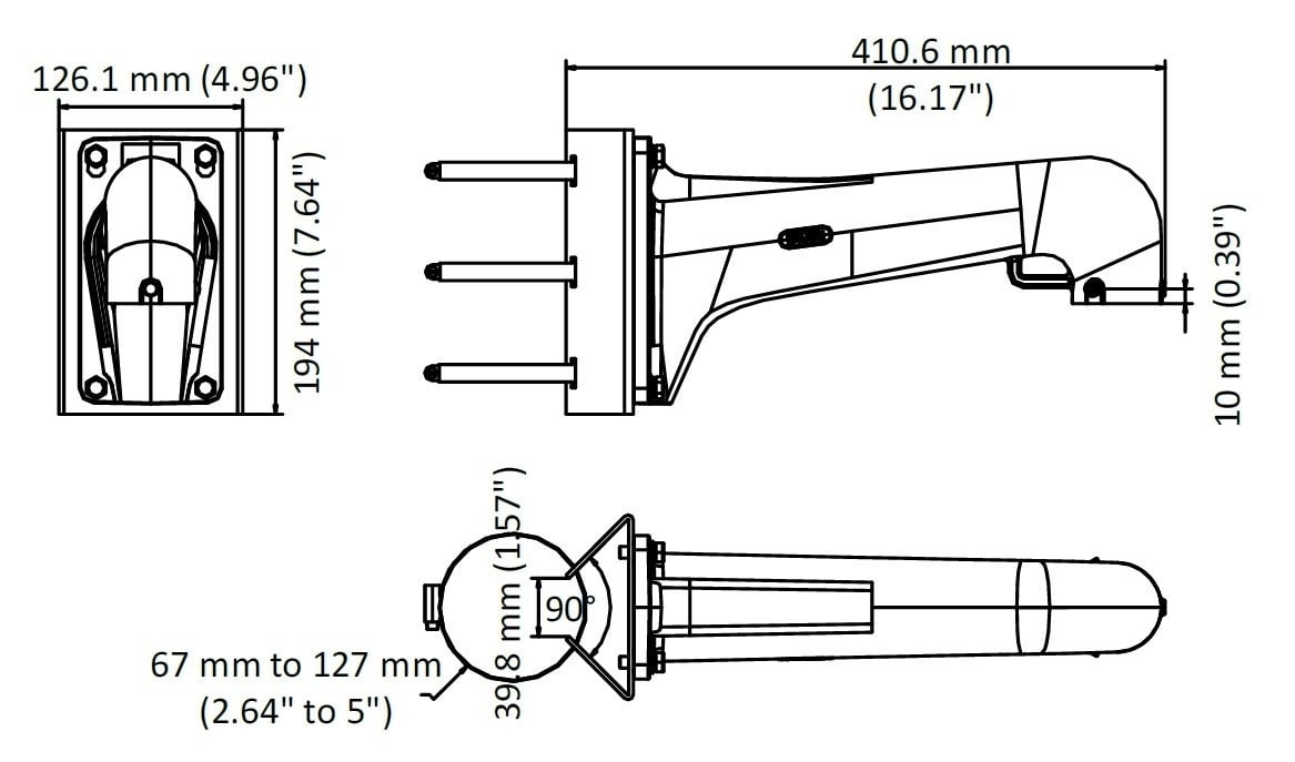 HIKVISION Hikvision DS-1603ZJ-Pole-P Vertical pole mount - SISTEMI DI SORVEGLIANZA | TecnoCARE.net Sabaudia, Latina, Terracina, San Felice Circeo e Pontinia