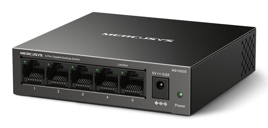 TP-LINK Mercusys MS105GS switch di rete Non gestito Gigabit Ethernet (10/100/1000) Nero - RETI | TecnoCARE.net Sabaudia, Latina, Terracina, San Felice Circeo e Pontinia