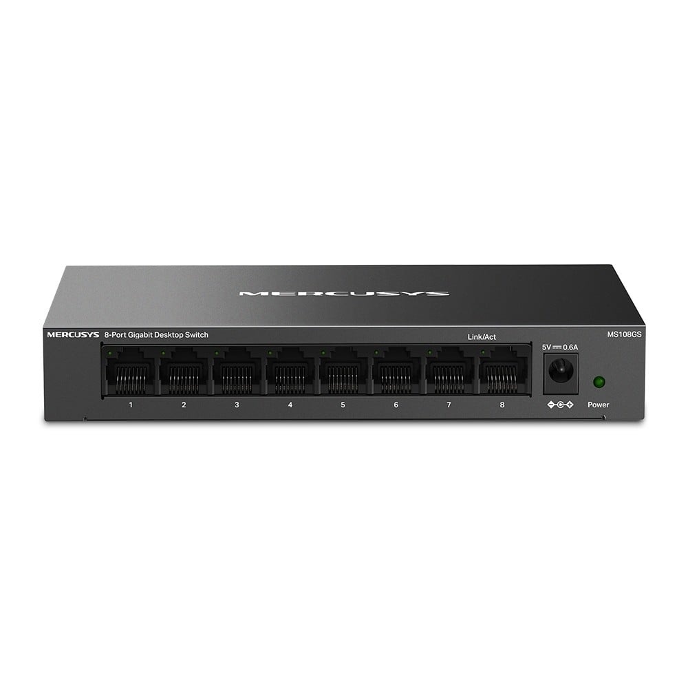 TP-LINK Mercusys MS108GS switch di rete Non gestito Gigabit Ethernet (10/100/1000) Nero - RETI | TecnoCARE.net Sabaudia, Latina, Terracina, San Felice Circeo e Pontinia