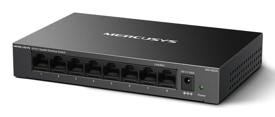 TP-LINK Mercusys MS108GS switch di rete Non gestito Gigabit Ethernet (10/100/1000) Nero - RETI | TecnoCARE.net Sabaudia, Latina, Terracina, San Felice Circeo e Pontinia