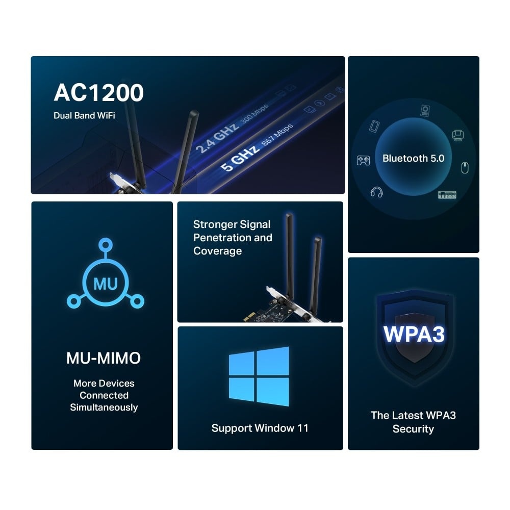 TP-LINK Mercusys MA30E scheda di rete e adattatore Interno WLAN / Bluetooth 1200 Mbit/s - COMPONENTI | TecnoCARE.net Sabaudia, Latina, Terracina, San Felice Circeo e Pontinia