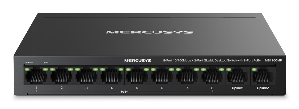 TP-LINK Mercusys MS110CMP switch di rete Fast Ethernet (10/100) Supporto Power over Ethernet (PoE) Nero - RETI | TecnoCARE.net Sabaudia, Latina, Terracina, San Felice Circeo e Pontinia