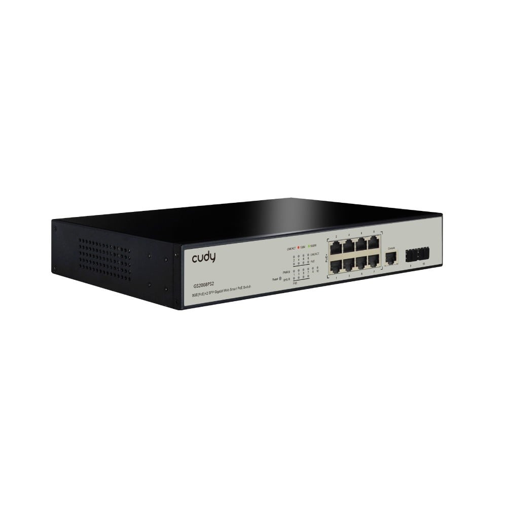 CUDY Cudy GS2008PS2 switch di rete Gestito L2 Gigabit Ethernet (10/100/1000) Supporto Power over Ethernet (PoE) Nero - RETI | TecnoCARE.net Sabaudia, Latina, Terracina, San Felice Circeo e Pontinia