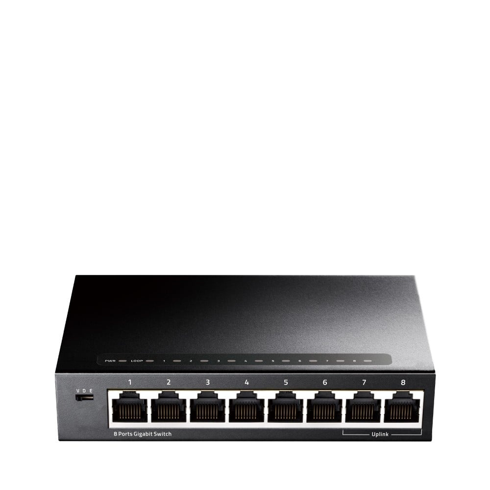 CUDY Cudy GS108 switch di rete Gigabit Ethernet (10/100/1000) Nero - RETI | TecnoCARE.net Sabaudia, Latina, Terracina, San Felice Circeo e Pontinia