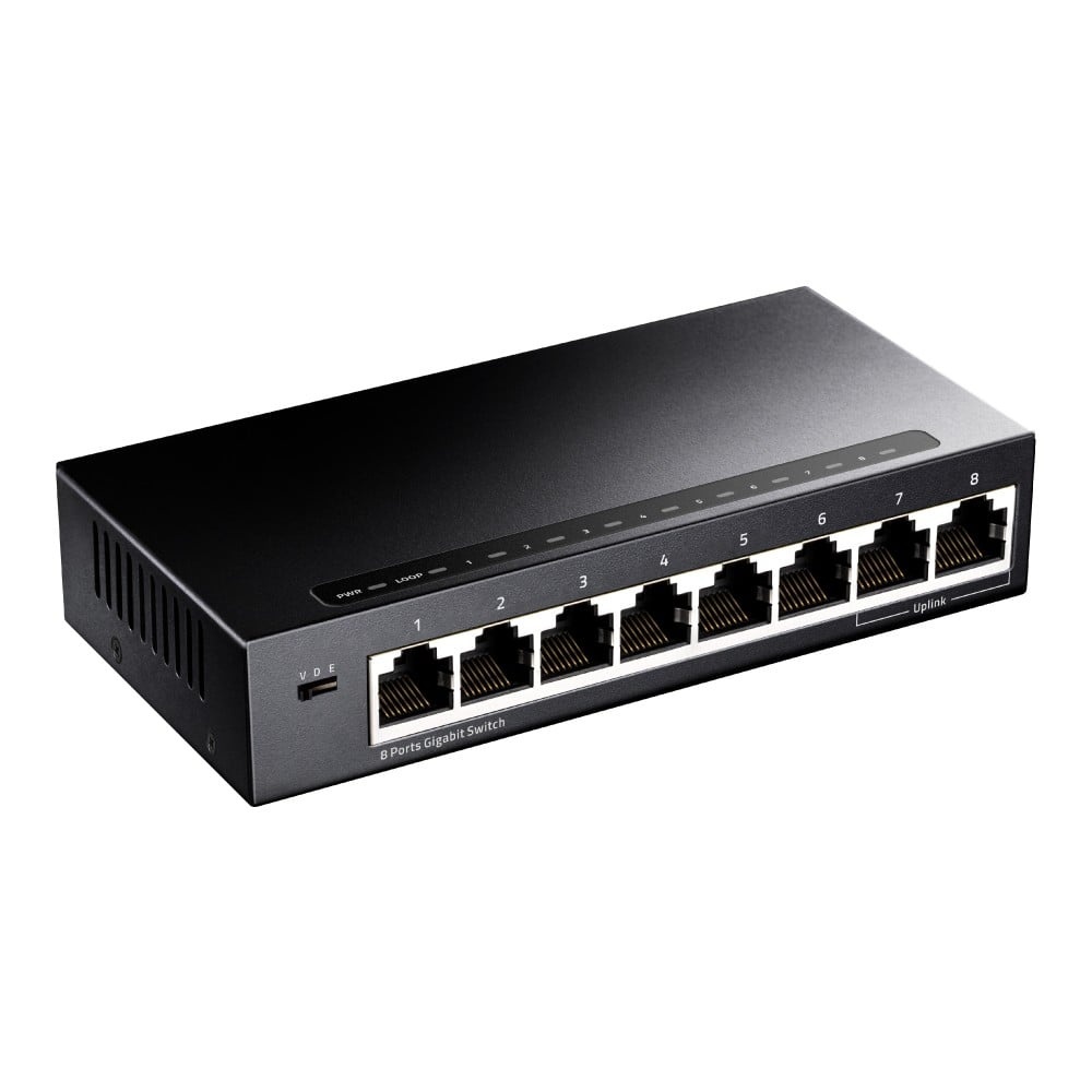CUDY Cudy GS108 switch di rete Gigabit Ethernet (10/100/1000) Nero - RETI | TecnoCARE.net Sabaudia, Latina, Terracina, San Felice Circeo e Pontinia