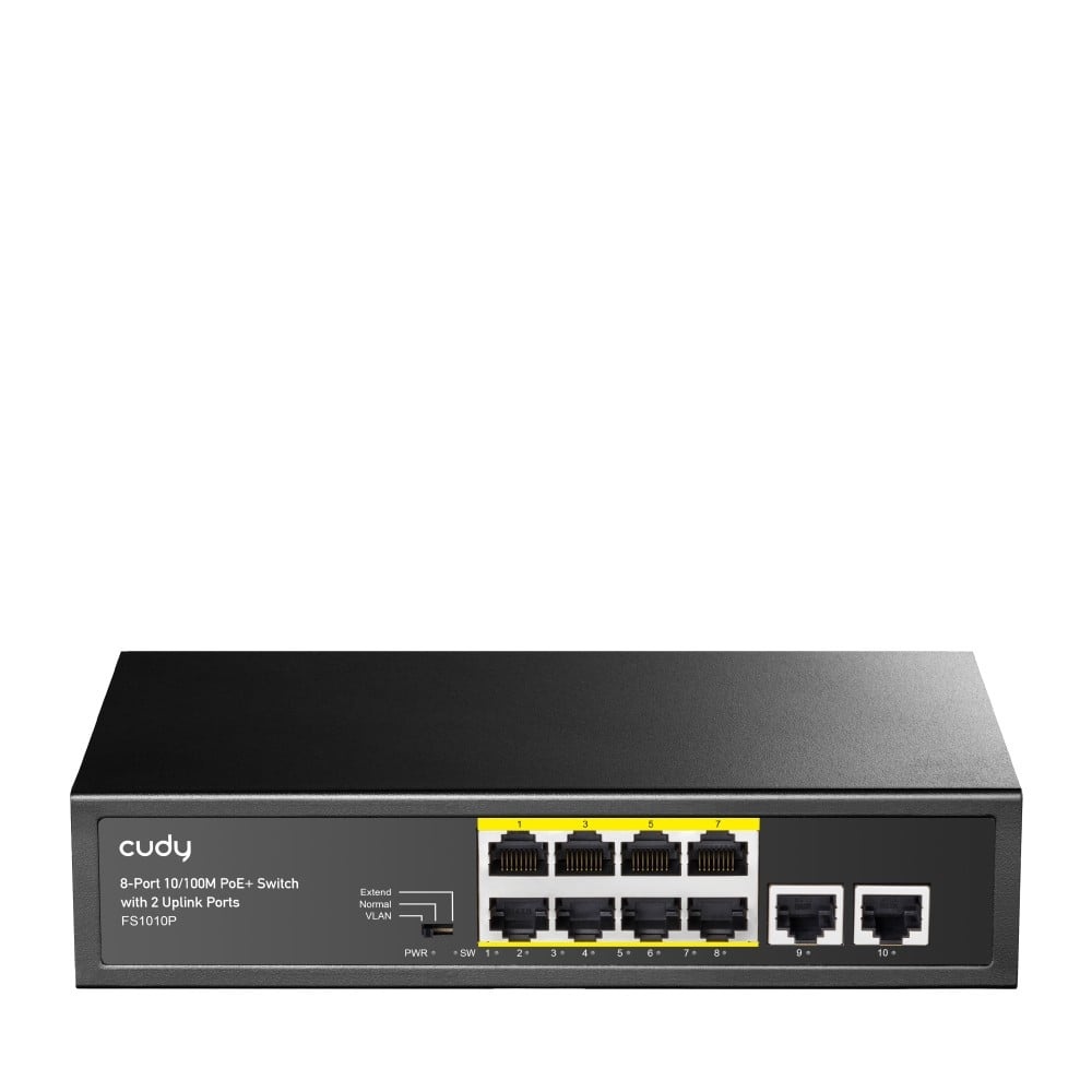 CUDY Cudy FS1010P switch di rete Fast Ethernet (10/100) Supporto Power over Ethernet (PoE) Nero - RETI | TecnoCARE.net Sabaudia, Latina, Terracina, San Felice Circeo e Pontinia