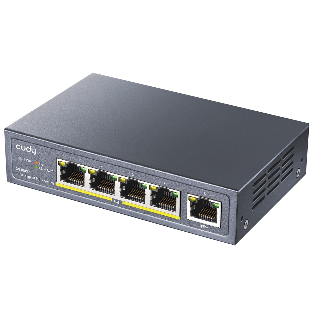 CUDY Cudy GS1005P switch di rete Gigabit Ethernet (10/100/1000) Supporto Power over Ethernet (PoE) Grigio - RETI | TecnoCARE.net Sabaudia, Latina, Terracina, San Felice Circeo e Pontinia