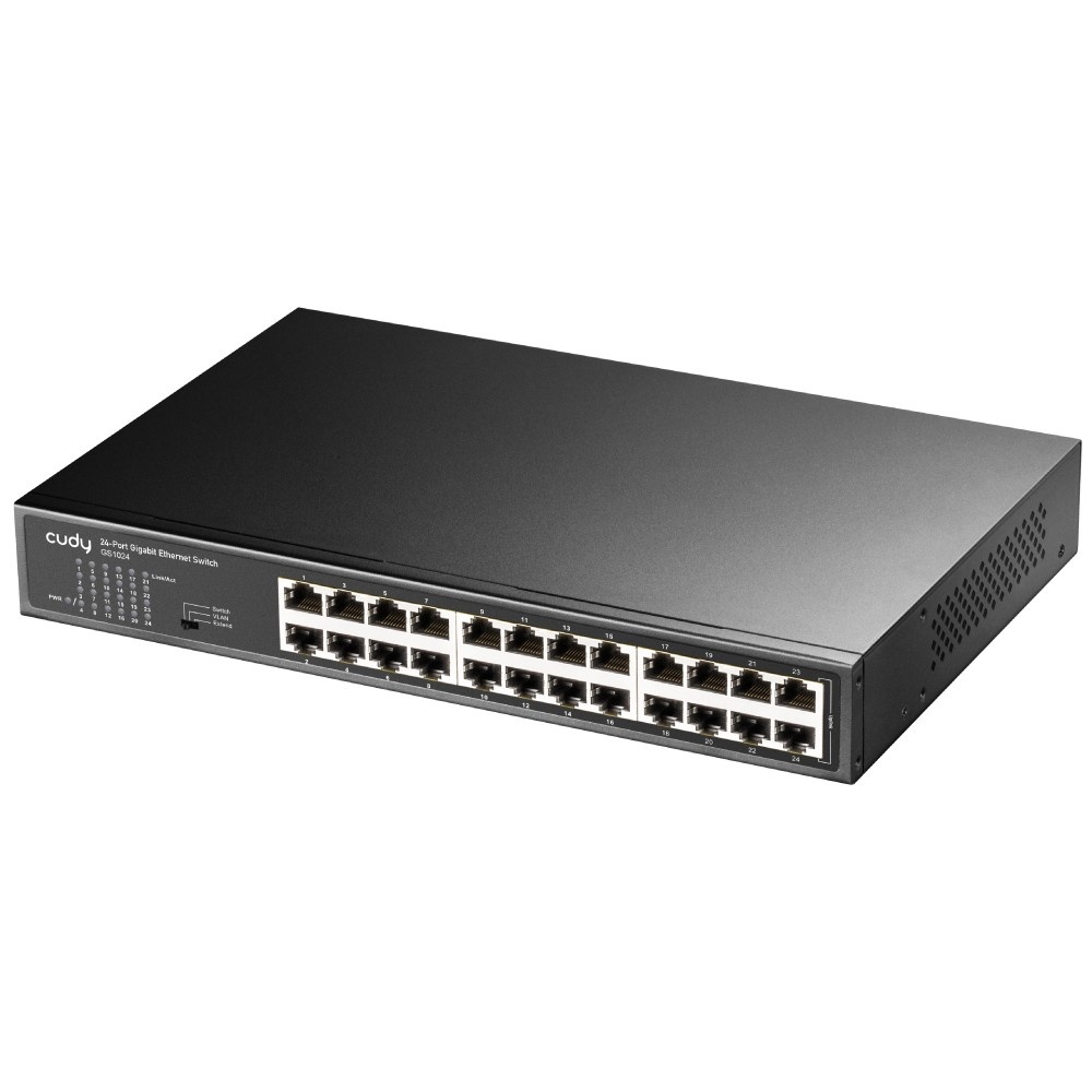 CUDY Cudy GS1024 switch di rete Gigabit Ethernet (10/100/1000) Nero - RETI | TecnoCARE.net Sabaudia, Latina, Terracina, San Felice Circeo e Pontinia