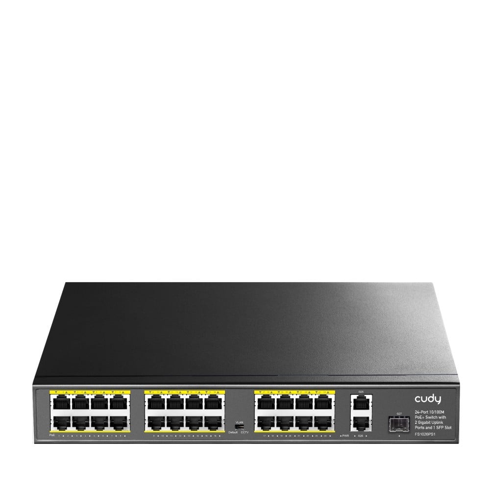 CUDY Cudy FS1026PS1 switch di rete Non gestito Gigabit Ethernet (10/100/1000) Supporto Power over Ethernet (PoE) Nero - RETI | TecnoCARE.net Sabaudia, Latina, Terracina, San Felice Circeo e Pontinia