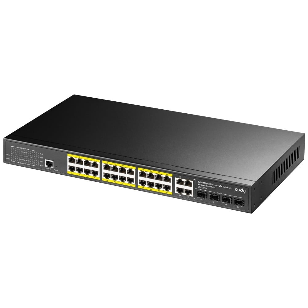 CUDY Cudy GS2028PS4 Switch Ethernet Gigabit Gestito con PoE 24 Porte 1U da Montare su Rack - RETI | TecnoCARE.net Sabaudia, Latina, Terracina, San Felice Circeo e Pontinia
