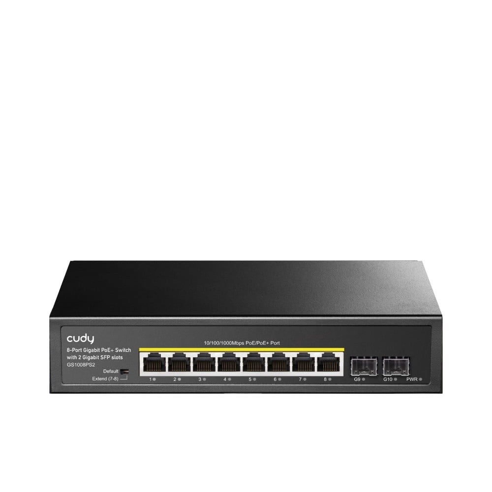 CUDY Cudy GS1008PS2 switch di rete Non gestito Gigabit Ethernet (10/100/1000) Supporto Power over Ethernet (PoE) Nero - RETI | TecnoCARE.net Sabaudia, Latina, Terracina, San Felice Circeo e Pontinia