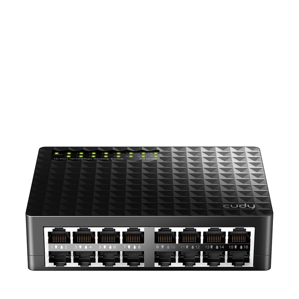 CUDY Cudy FS1016D switch di rete Fast Ethernet (10/100) Nero - RETI | TecnoCARE.net Sabaudia, Latina, Terracina, San Felice Circeo e Pontinia