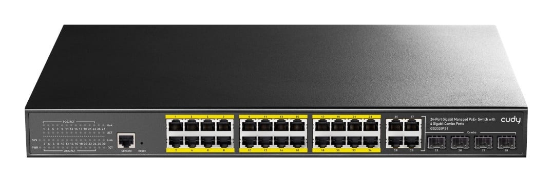 CUDY Cudy GS2028PS4 Switch Gigabit Gestito ad Alte Prestazioni da 24 Porte con PoE 1U da Montare su Rack - RETI | TecnoCARE.net Sabaudia, Latina, Terracina, San Felice Circeo e Pontinia