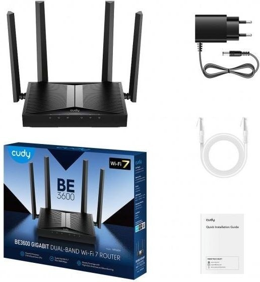 CUDY Router da tavolo Cudy WR3600 Dual-Band Wi-Fi 7 con Ethernet Gigabit - RETI | TecnoCARE.net Sabaudia, Latina, Terracina, San Felice Circeo e Pontinia