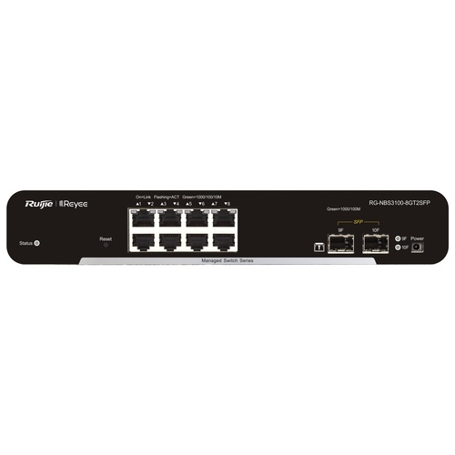 RUIJIEE REYEE CLOUD SWITCH MANAGED GIGABIT L2 8 PORTE, 2 SLOT SFP (CHASSIS METALLICO DESKTOP) - SWITCH E HUB | TecnoCARE.net Sabaudia, Latina, Terracina, San Felice Circeo e Pontinia