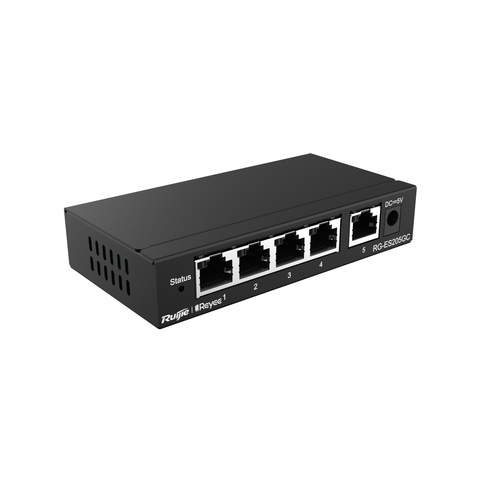 RUIJIEE REYEE SMART SWITCH 5 PORTE GIGABIT (CHASSIS METALLICO DESKTOP) - SWITCH E HUB | TecnoCARE.net Sabaudia, Latina, Terracina, San Felice Circeo e Pontinia