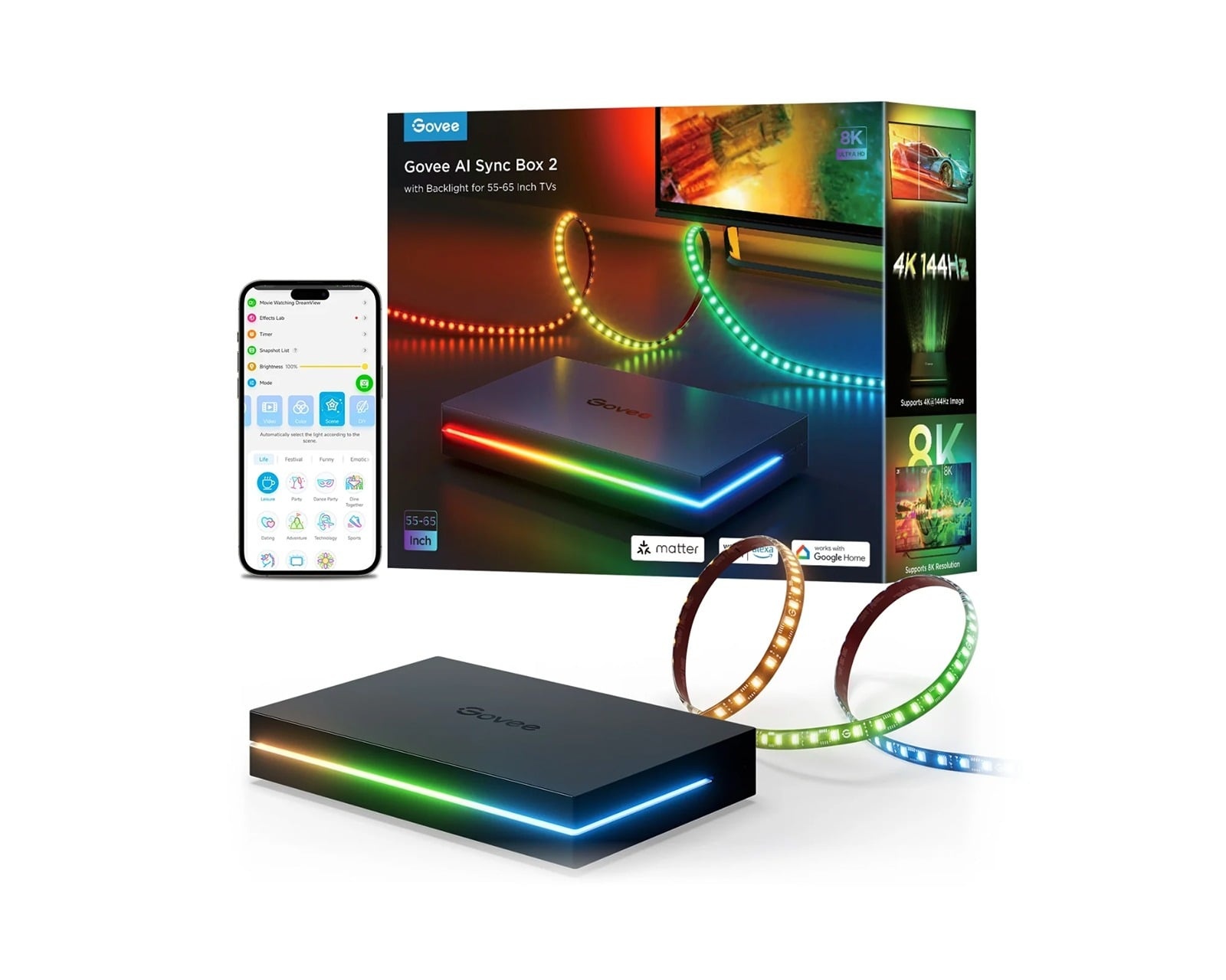 GOVEE Govee H8604 | Scatola di sincronizzazione AI intelligente 2 illuminazione - LAMPADINE | TecnoCARE.net Sabaudia, Latina, Terracina, San Felice Circeo e Pontinia