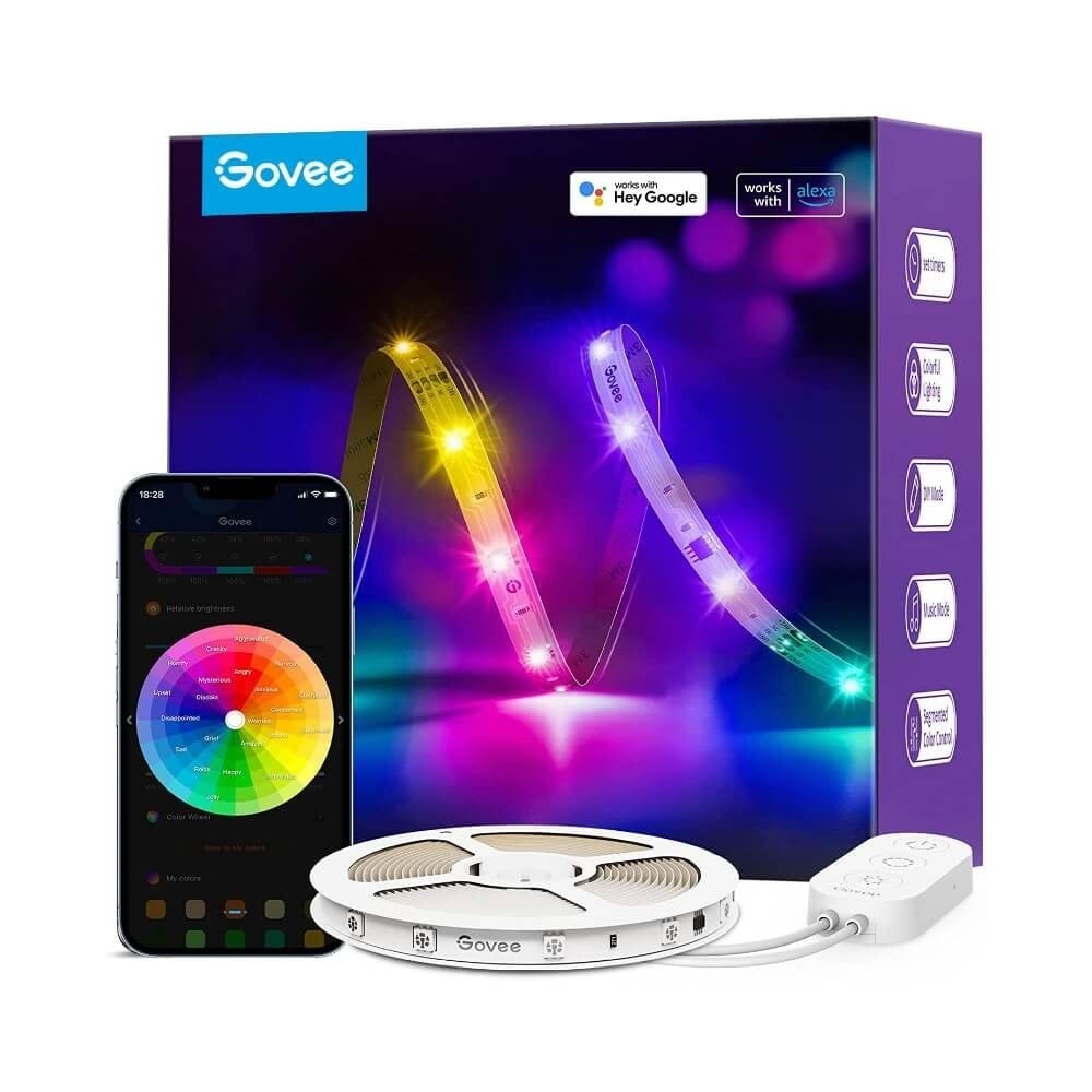 GOVEE Govee H618C Striscia LED Base 10m | Striscia LED | Wi-Fi, Bluetooth, RGBIC - LAMPADINE | TecnoCARE.net Sabaudia, Latina, Terracina, San Felice Circeo e Pontinia