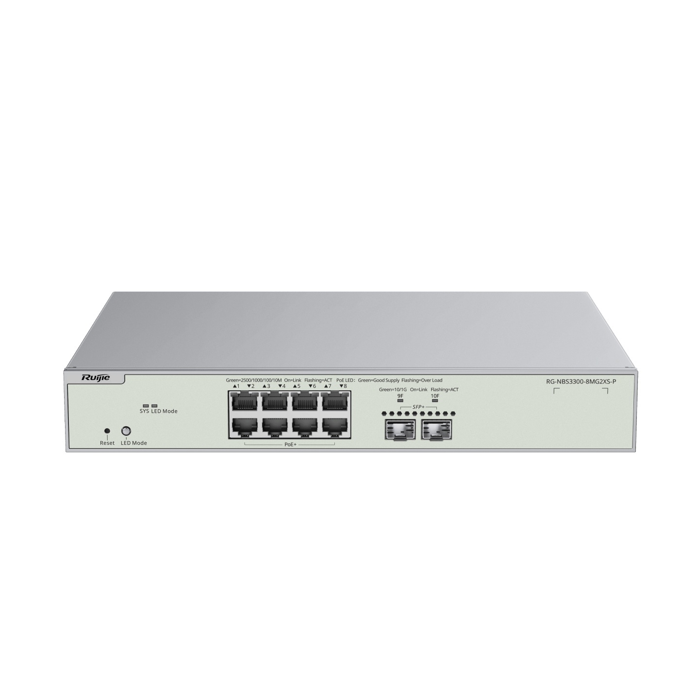 RUIJIEE REYEE CLOUD SWITCH MANAGED L2 MULTI-GIGABIT 8 PORTE 2,5GB POE+, 2 PORTE UPLINK 10G SFP+ - SWITCH E HUB | TecnoCARE.net Sabaudia, Latina, Terracina, San Felice Circeo e Pontinia