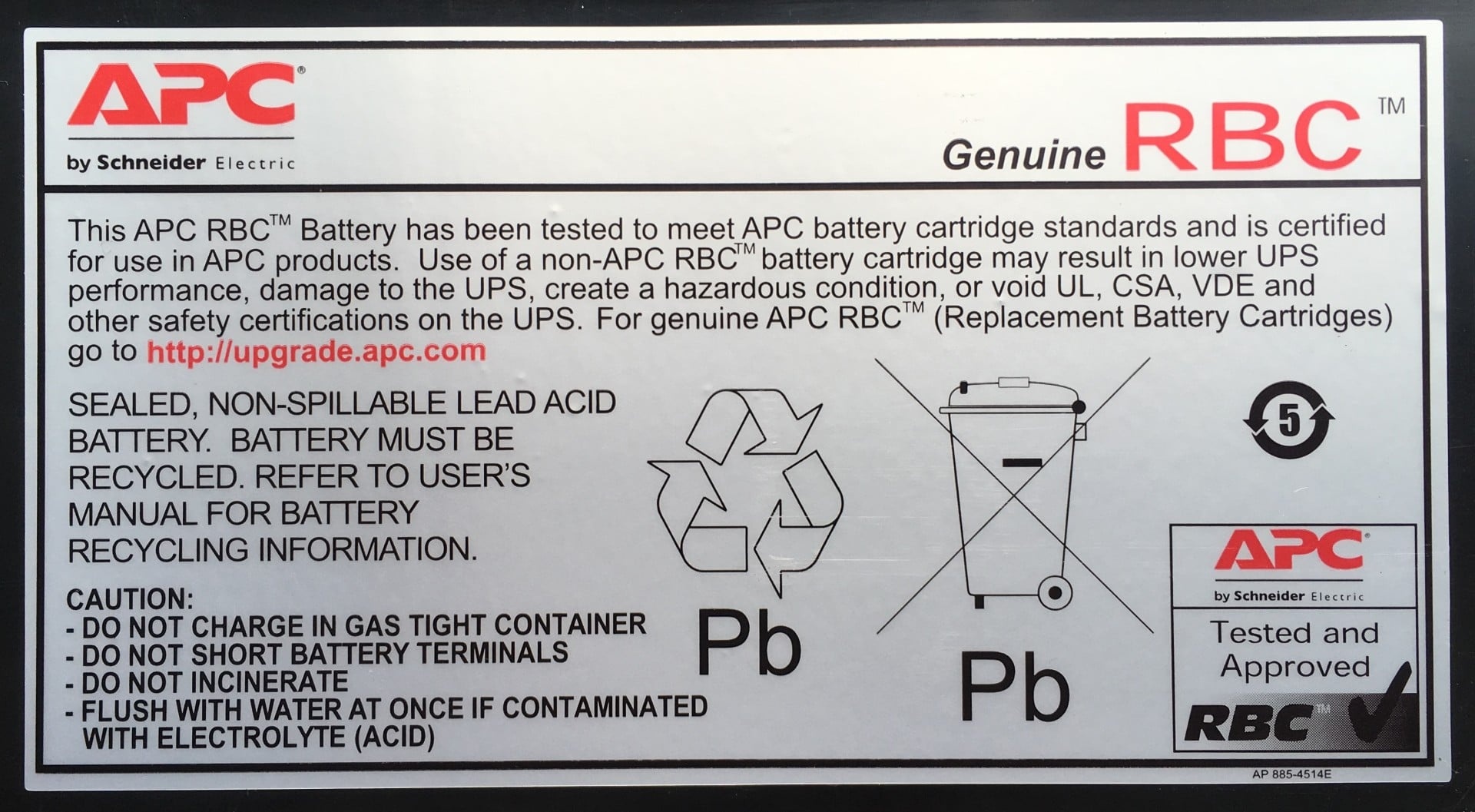 APC BY SCHNEIDER ELECTRIC APC RBC12 batteria UPS Acido piombo (VRLA) - BATTERIE E ALIMENTATORI | TecnoCARE.net Sabaudia, Latina, Terracina, San Felice Circeo e Pontinia