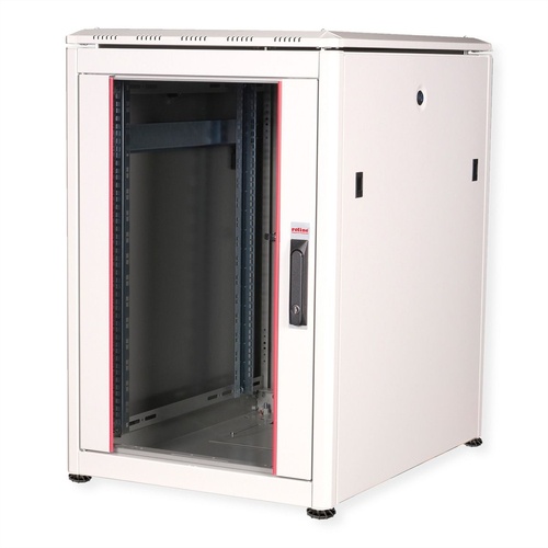 ROLINE ROLINE 19" CABINET NETWORK PRO 16U, 600x800 (WxD), PORTA IN VETRO, GRIGIO - ARMADI RACK | TecnoCARE.net Sabaudia, Latina, Terracina, San Felice Circeo e Pontinia