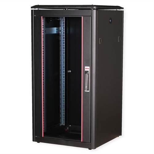 ROLINE ROLINE 19" CABINET NETWORK PRO 22U, 600x600 (WxD), PORTA IN VETRO, NERO - ARMADI RACK | TecnoCARE.net Sabaudia, Latina, Terracina, San Felice Circeo e Pontinia